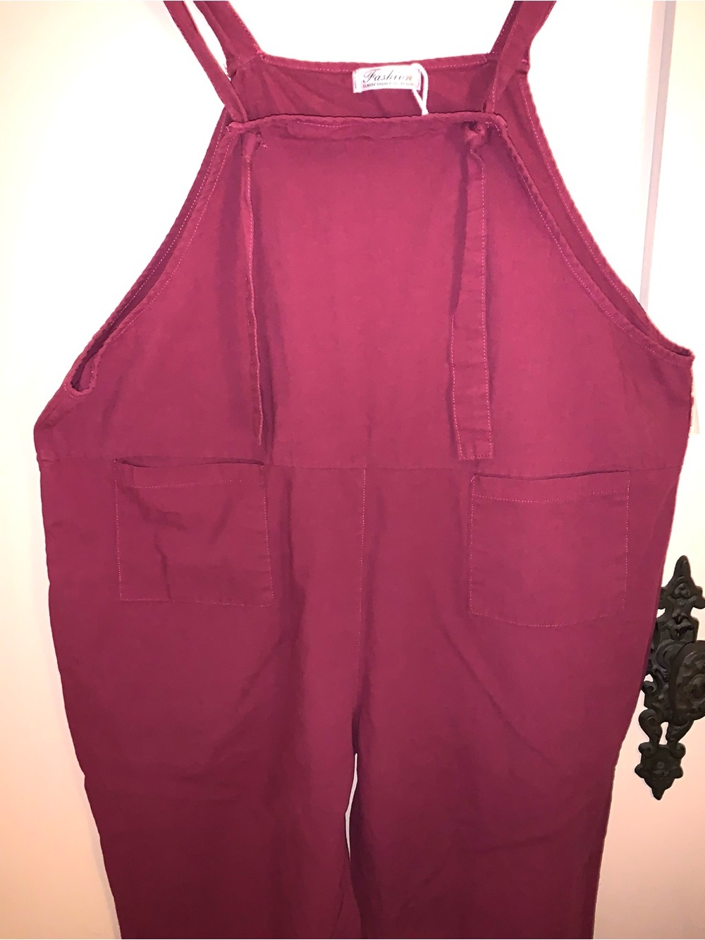 Women’s Burgundy Oversized Overalls - Picture 5 of 12